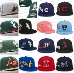 Mais recente 26 cores Basbol masculino Snapback Sports Sports Team Chicago "Hat Hat Men Black Golden Peach Pink SD Hip Hop Sports Ajusta Caps Caps MA08-02
