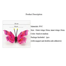 3pcsfridge Magnets 30 см двойной слой 3D Большая наклейка на стены Batterfly Home Decor Butterflies Свадебные фестиваль