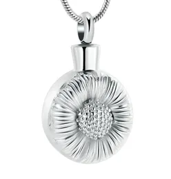 IJD12133 Human Cremation jewelryStainless Steel Helianthus annuus Memorial Urn Pendant For Ashes Of Loved One keepsake necklace4528907