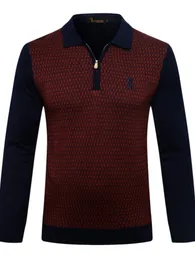 Men Sweaters Billionaire Italian Couture Autumn and Winter Wool Pullover Zipper Sweater