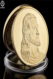 Leonardo Da Vinci 24K Coin Plated Coin Craft Fraft Last Jesus Christian Hirves Badge Euro Medal8119004