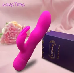 Lovetime leistungsstarke Geschwindigkeit Rabbit Vibrator Clitoris Stimulator GSPOT MASSAME Sex Toys weiblicher Masturbator Dildo für Frauen Y208783690