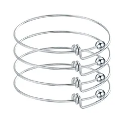 10pcs aço inoxidável em branco em branco Ajuste as pulseiras expansíveis de pulseiras para charme DIY Jewelry3042635