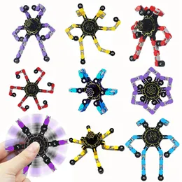 Fingertip mechanical gyroscope cross-border versatile puzzle DIY decompression chain deformation robot gyroscope toy