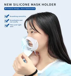 3D -maskfästet Inner Support Lipstick Protection Silicone Stand Face Mask Förbättrande andningsventil Munnen Cool Holder Frame Reus9836574
