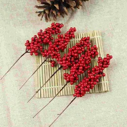 Decorative Flowers Pine Picks Cones Christmas Red Fruit Artificiales Para Leaves Decorations 2024