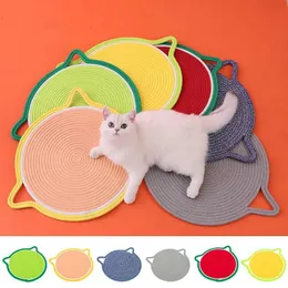 Cat Beds Furniture HOOPET Cat Sleeping Mat Summer Dog Mattress Functional Pet Food Bowl Mat Cool Cozy Cat Bed d240508