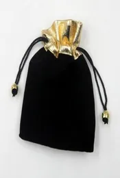 100pcslot Black Velvet Jewelry Packaging Display Pouches Bags For Craft Fashion Gift B094472817