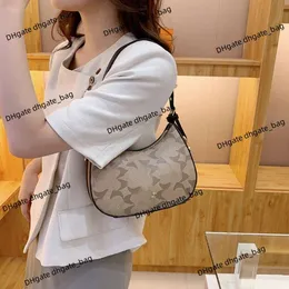 Luxury Designer Bag Women's Single Shoulder Crossbody Handbag Purse New leather printed Half Moon Saddle Bag Stylish casual Handheld Underarm Bag Satchel