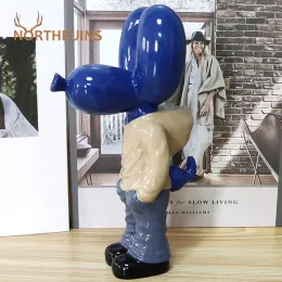 Miniature Nortueins da 7 pollici statue per cani palloncini Jeff junior figurine artistiche creative bambole per animali domestici Accessori per arredamento per il desktop per la casa