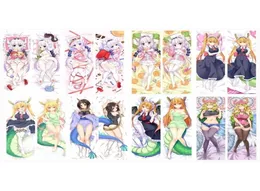 وسادة حالة أنيمي اليابانية ملكة جمال Kobayashi039S Dragon Maid Kanna Kamui Tohru Hugging Body Dakimakura Pillow Y200104283L2404443