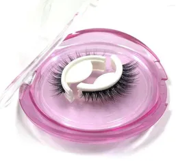 Falska ögonfransar Dropship 1Pair Återanvändbart Selfadhesive Inget lim behövs Faux Mink Lashes Förlängning Curly Tjock Wispy Eyelash Box255A2651290