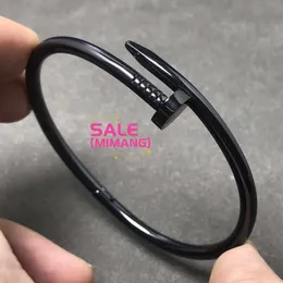 Tasarımcı Cartres Bangle Kajia Tırnak Bilezik Kadın CNC Craft Hassas Elektrokaplanmış 18K Altın Yüksek Kaliteli Kaba Siyah Canlı Yayın 0WYF