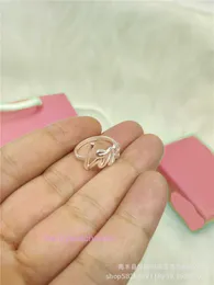 Женская группа Tiifeany Ring Jewelry Silver v Gold Material Fashion Wasatile Fairy Essential Classic Love Micro Set