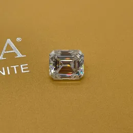 LOTUSMAPLE emerald cut 0.2CT - 12CT high quality real moissanite loose gemstone color D clarity FL each one ≥0.5CT including a free corresponding GRA report paper work