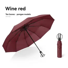 Automatic Folding Vinyl Umbrella TenBone Is Strong Windproof and Rainproof Large for Business Use 240420