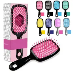 U pędzel rozerwający się pędzel do włosów anty -statyczny pędzel do łopatki Brosse Club Masaż grzebień do włosów Zapobiegaj Trichomadesis Hair Sac Massager LL