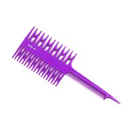 2024 Barber Tool Artifact Double-Sided Coloring Highlighting Comb Wide Tooth Zone Dyeing Comb Fish Bone Hair Brush Salon Accessaries for