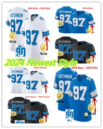 Amon-Ra St. Brown 2024 Maglie da calcio cucite Mens #16 Jared Goff #87 Sam LaPorta #97 Aidanhutchinson #26 Jahmyr Gibbs #20 Barry Sanders Maglie S-3xl