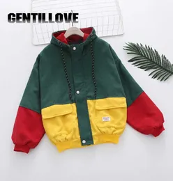 2019 Fashion Autumn Winter Outwear Vintage Corduroy Jacket Women Patchwork String Bit Hit Color Sleeve Jackets Casual Casual3338123