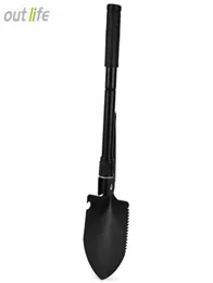 Mini Folding Shovel Survival Spade förankring av multifunktionellt verktyg med bärande påse för att campa vandringsäventyr NB267U7275070