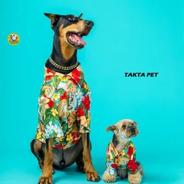 Tshirts de cachorro de estilo de praia havaianos roupas de verão respiráveis finas para cães pequenos cachorros de cachorro colete de gato chihuahua yorkies poodle 240508