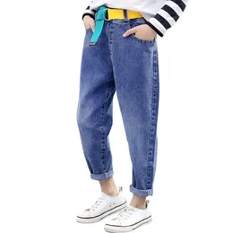 Mudipanda Jeans Girl Belt for Girls Spring Autumn Kid Curagy Style Children's Clothing 6 8 10 12 14歳210712 301M