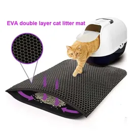 Honeycomb Double Trapping Mat, Layer 30*45Cm Non-Slipwashable Cat Cleaning Mat For Pet Toilet Kennel Litter Box