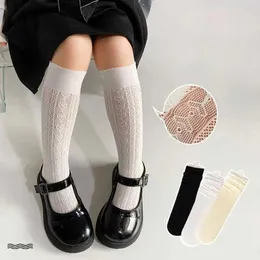 Calzini per bambini calzini estivi sottili da ragazza sottile calze bianche lolita cavo mesh lace lace jk calzini per bambini accessori per bambini 1-10 anni