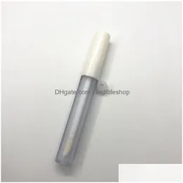 Packing Bottles Wholesale 2.5Ml Frosted Clear Empty Lip Gloss Containers Tube Travel Portable Brush Tip Applicator Wand Cosmetics Su Dhsmi