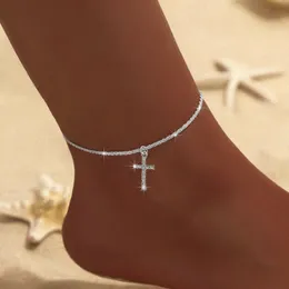 Bohem plaj ayakları zincir sterling gümüş halhal kadınlar için ayak bacak zinciri bağlantı takılar bilezik plaj aksesuarları yaz moda takı