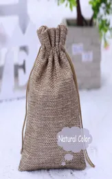 전체 5 가지 색상 100pcs Burlap Bags with drawstring 선물 황마 가방 면화 안감 크기 35quotx47Quot 9x12cm 9378410 포함