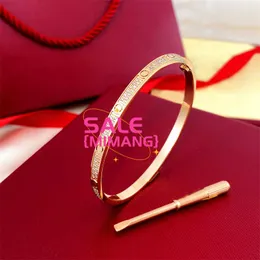 Designer Bangle screw Bracelet for Women Wedding Engagement Double row diamonds Edition Diamond Bracelets for Banquet Jewelry 3 Colors With Box 0QME KHQU