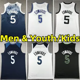 Men Kids 5 Anthony Edwards MIN Timberwolve City Jersey edition vest Wear adult children Youth