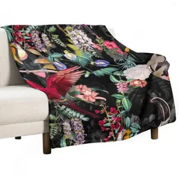 Blankets Floral And Birds IX Throw Blanket Polar Extra Large Nap Manga