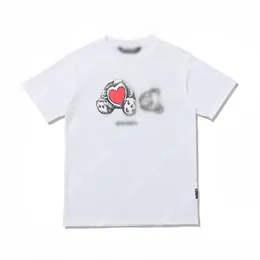 Palm PA 24SS Summer Letter Printing Broken Sheads Love Bear Logo T Shirt Boyfriend Gift Loose Overized Hip Hop Unisex Kort ärmälskare Style Tees Angels 2151 DPP