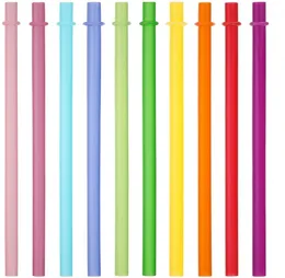 24cm MultiColored Reusable PP Plastic Straight Straws Wedding Bar Party Wine drink straws with individual bag9893022