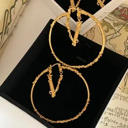 DANGLE ORCRINGS TREND DESIGNER VINTAGE Jewelry Brass Plated 18K GOLD CIRCLED CIRGEN