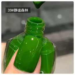 Nail Gel 12ML/bottle 45 Color New Polish Cant Be Torn and Pulled No Baking Oily Green Rose Bright Red Bare with Flash Q240507