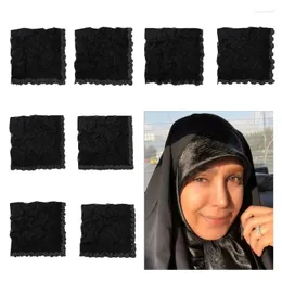 Scarves Arab Women Jeweled Hijab Scarf Shawl 90x90cm African And Female Black Head Shemagh For Casual Daily Activity