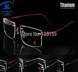 Hela dator Rimless Titanium Glasses Frame Men Memory Eyeglass Frames 7 Färger Möt 156 161 Recept Eyewear1609884