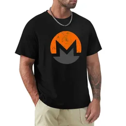 T-shirts masculinos Retro Monero Cryptocurrency Boys Boys White Summer Top Mens T-Shirtl2405