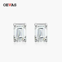 Stud oevos elegante sólido 925 Pure Mosilicon Mosilicon Gemito Brincos de Ouro Branco Earstudos Presentes de Jóias Requintadas de Jóias q240507