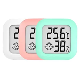 Mini High Precision Electronic Indoor Thermometer Baby Room Thermometer Wall-mounted Dry and Wet Display Testing Instrument