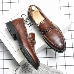 Casual Shoes Classic Brand Men's Genuine Leather High-end Business Party Dress Anti Slip Free Delivery