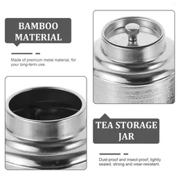 Garranhas de armazenamento Tea Mini Mason Jars Contêiner Conjunto de metal portátil pode porta -aço inoxidável Miss Coffee Beans