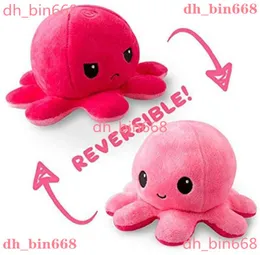 26 Styles party Reversible Flip Octopus Stuffed Soft Doublesided Expression Plush Toy Baby Kids Gift Doll Wedding Festival Suppli6135881