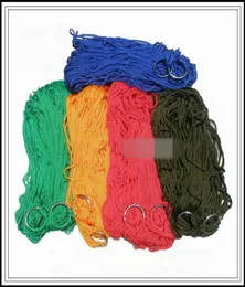 5 kolorów Kreatywne nylonowe siatkowe hamak lekkie przenośne pojedyncze hamaki solidne huśtawka na zewnątrz hamaki na kemping CCA9844 100p3540329