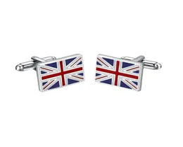 Ihre FS 6 PairsSet Edelstahl Manschette Links MEN039S National Flagge Luxuriöse Smoking -Hemden Cufflinks4353525