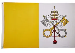Bandiera del Vaticano 3x5ft 150x90 cm Stampa in poliestere per esterni interni Sende una bandiera nazionale con contanti in ottone 3927774